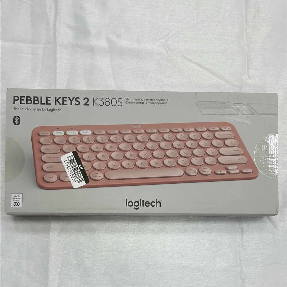 New🪄Logitech K380S Wireless Keyboard in Pink